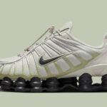 "Olive Aura" strahlt vom Nike Shox TL aus.