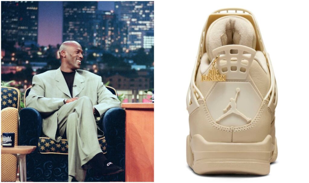 Dieser exklusive Air Jordan 4 für Damen kommt mit abnehmbaren Anhängern.