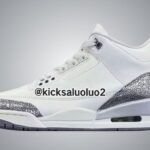 Der Air Jordan 3 "Sail Metallic Silver" erscheint im April 2025.