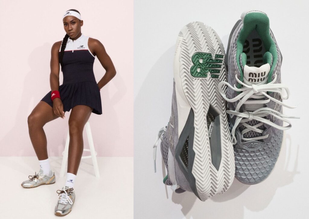 Die Miu Miu x Coco Gauff x New Balance Kollektion erscheint im September.
