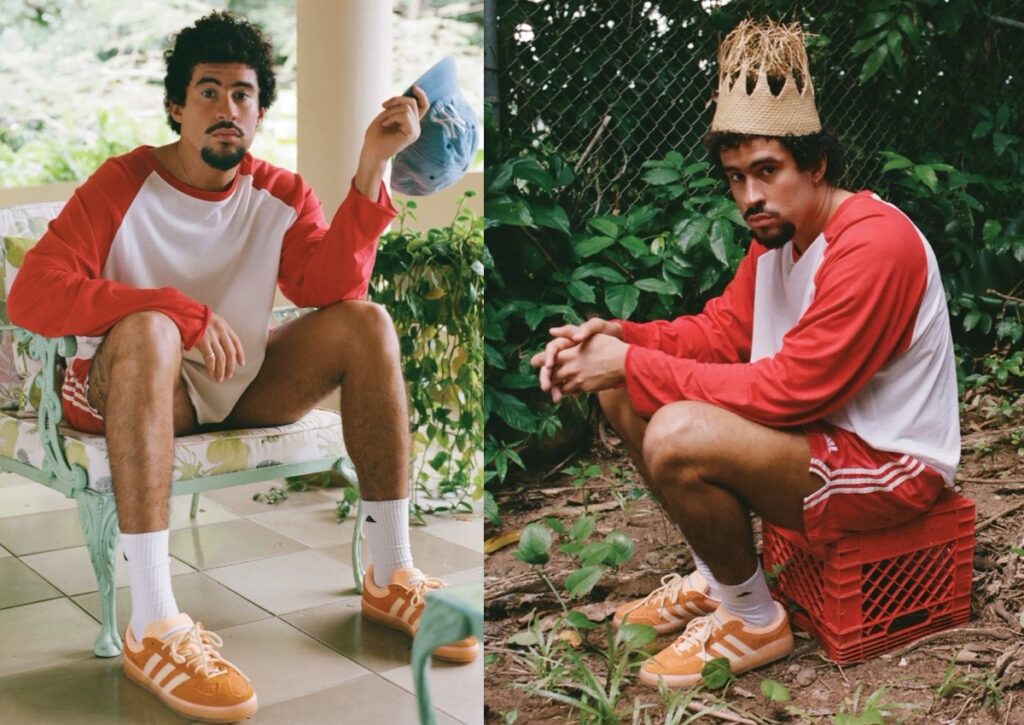 Bad Bunny deutet eine „Unity Orange“ adidas Gazelle an.