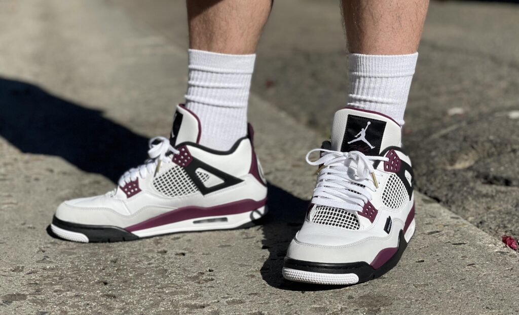Paris Saint-Germain x Air Jordan 4 „Bordeaux“ On-Feet Übersicht