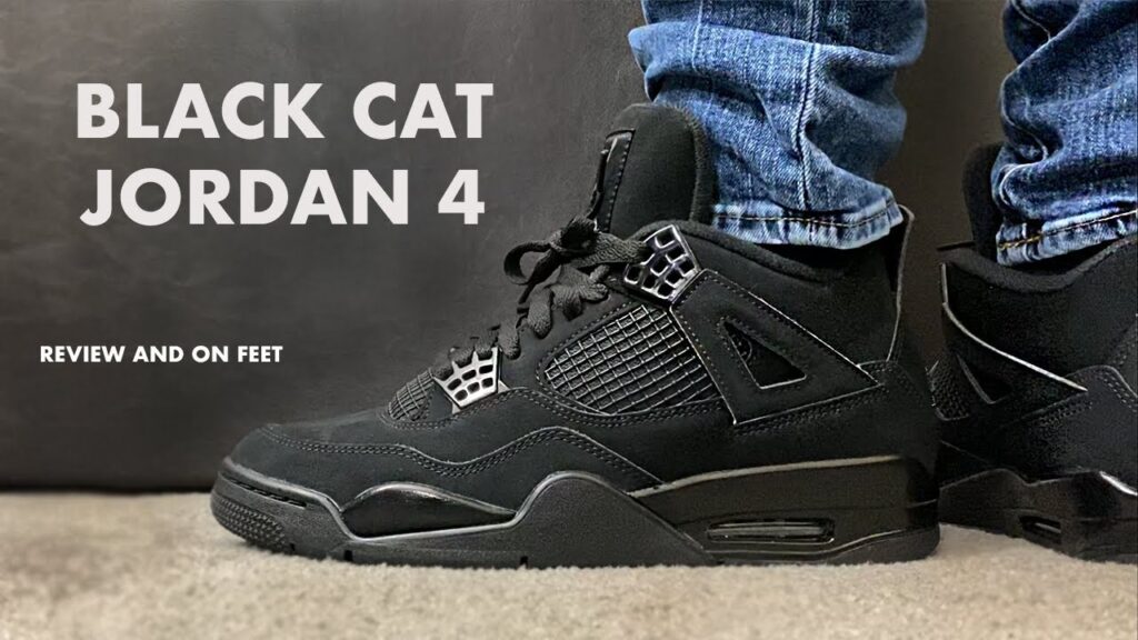 Air Jordan 4 Retro „Black Cat“ On-Feet-Übersicht