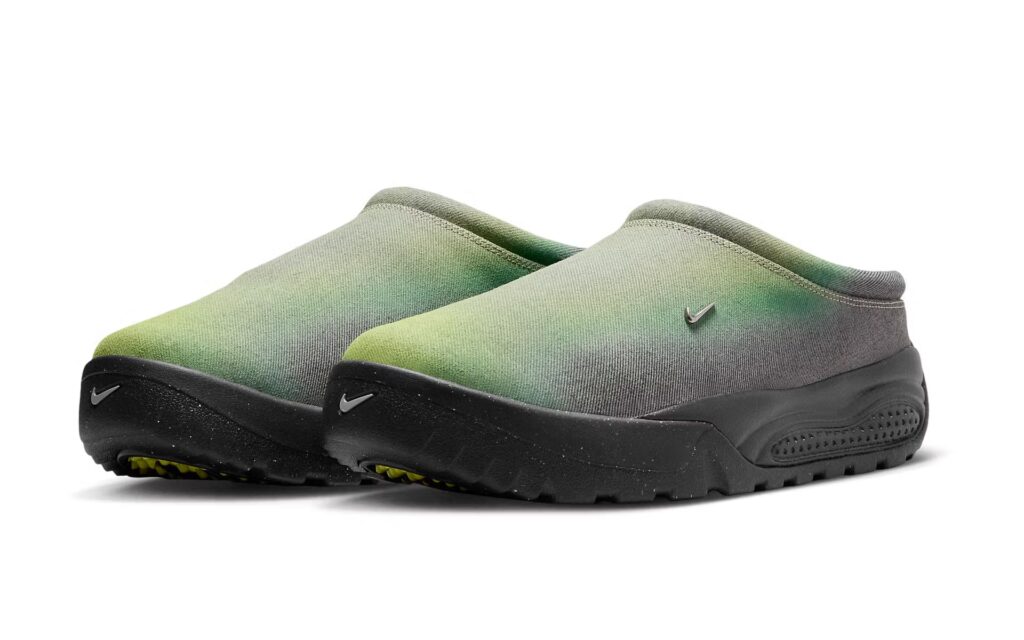 Die Nike ACG Rufus Mule erhält für Herbst 2025 einen "grünen Farbverlauf".